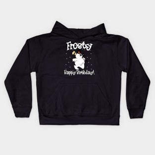 Happy Birthday Snowman Kids Hoodie